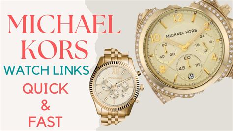 how to remove links from a watch michael kors